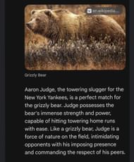 Bard AI on Aaron Judge